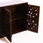 Nuttiera Handcrafted Mango Wood Carved Sideboard | Traditional Storage Console- Wooden Slice - Image 5