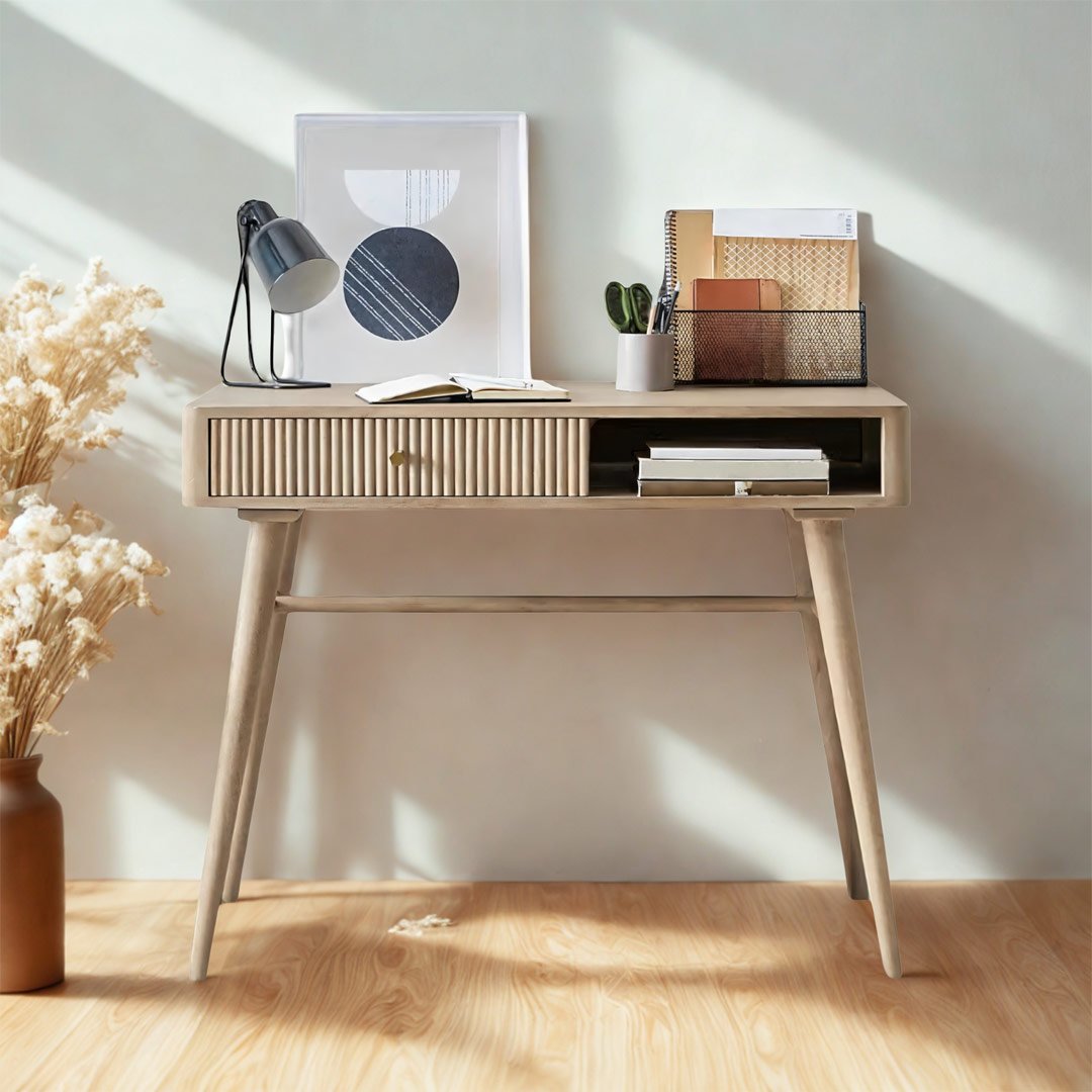 Buy handcrafted solid wood study table online – Sheesham & Mango