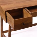 Duskwrit Solid Wood Study Table in Sheesham Wood – Natural Finish- Wooden Slice - Image 5