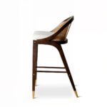 Sitro Handcrafted Sheesham Wood Cane Bar Chair | Mid-Century Modern Stool - Image 4