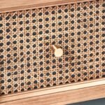 Havenwood Mango Wood & Rattan Chest of Drawers | 3-Drawer Storage Cabinet- Wooden Slice - Image 6