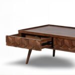 Brewlyn Handcrafted Sheesham Wood Geometric Coffee Table - Image 2