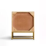 BedBuddy Handcrafted Sheesham Wooden Bedside Table with Cane Drawers | Modern Nightstand- Wooden Slice - Image 3