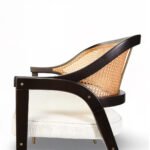 Benchly Wooden Bench with Rattan Weaving – Wooden Slice - Image 6