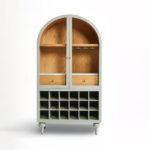 Sipwood – Handcrafted Sheesham Wood Bar Cabinet with Arch Design - Image 3