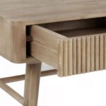 Deskara Mango Wood Study Table with Fluted Drawer | Modern Writing Desk – Wooden Slice - Image 3