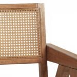 Sitnest Sheesham Wood Rattan Armchair – Handcrafted Mid-Century Style - Image 4