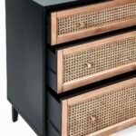 Havenwood Mango Wood & Rattan Chest of Drawers | 3-Drawer Storage Cabinet- Wooden Slice - Image 7
