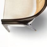 Benchly Wooden Bench with Rattan Weaving – Wooden Slice - Image 7