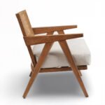 Sitnest Sheesham Wood Rattan Armchair – Handcrafted Mid-Century Style - Image 5