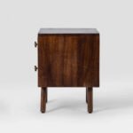 Mysa Handcrafted Mango Wood Carved Bedside Table | Rustic Farmhouse Nightstand - Image 6