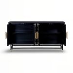 Bonecraft Bone Inlay Sideboard – Handcrafted Mango Wood Geometric Pattern Buffet Cabinet - Image 4