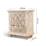 Distressed white wooden chest of drawers handcrafted from solid mango wood