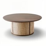 Tavora Handcrafted Sheesham Wood & Cane Round Coffee Table - Image 2