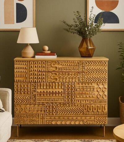 Buy rootbox 3 Drawer Wooden Chest Of Drawer (Natural Wood)