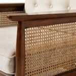 Lusso Armchair – Sheesham Wood Rattan Cane Chair | Solid Wood Lounge Chair with Cushioned Comfort - Image 6