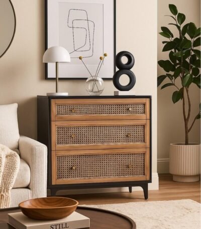 Handcrafted wooden chest of drawers online in Sheesham wood
