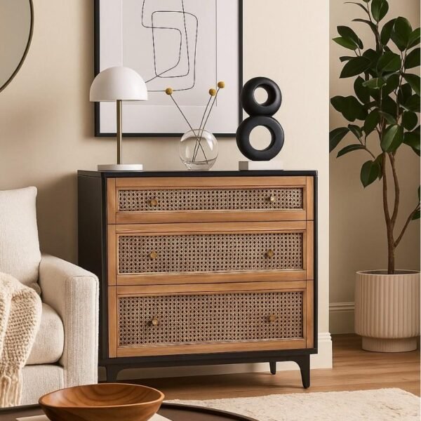Handcrafted wooden chest of drawers online in Sheesham wood