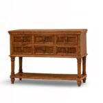 Oaklyn Hand-Carved Console Table cum Chest of Drawers - Image 2