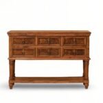 Oaklyn Hand-Carved Console Table cum Chest of Drawers - Image 4