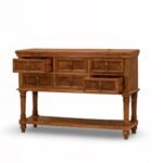 Oaklyn Hand-Carved Console Table cum Chest of Drawers - Image 3