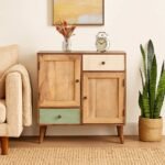 Furniq Solid Mango Wood Cabinet by Wooden Slice – Handcrafted Mango Wood Sideboard