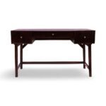 Mocharve Sheesham Wood Study Table with 3 Drawers - Dark Walnut Finish Writing Desk- Wooden Slice - Image 2