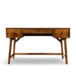 Duskwrit Solid Wood Study Table in Sheesham Wood – Natural Finish- Wooden Slice - Image 2