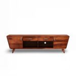 Sheesham wood solid tv cabinet with drawers and cabinets