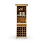 Barcrate White Wooden Bar Cabinet in Solid Sheesham Wood with Wine Storage - Image 2