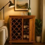 Sipcrate Wooden Freestanding Bar Cabinet – Handcrafted Sheesham Bar Unit with Wine Storage - Image 2