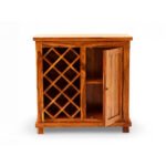 Sipcrate Wooden Freestanding Bar Cabinet – Handcrafted Sheesham Bar Unit with Wine Storage - Image 4