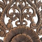 Baroda Bloom carved mandala wall art in Sheesham wood