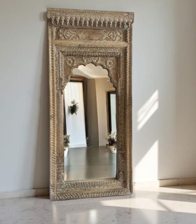 Regalia handcarved wall mirrors in Sheesham wood with jharokha design