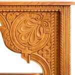 Arista Mango Wood Hand-Carved Console Table | Ornate Entryway Accent Table - Wooden Slice - Image 4