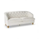 Luxe Handcrafted Mango Wood 3-Seater Sofa - Tufted Velvet Couch for Living Room | Classic Design - Image 2