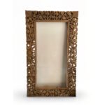 Lumora – Handcarved Sheesham Wood Mirror with Vintage Look | Wooden Slice - Image 2