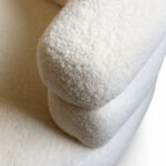 Restique Modern Cream Bouclé Lounge Chair with Black Metal Legs – Contemporary Accent Seating - Image 4