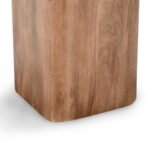 Nookra Natural Sheesham Wood Square Top Side Table- Wooden Slice - Image 5