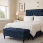 Indigo Grove Handcrafted Mango Wood & Cane Square Storage Ottoman- Wooden Slice - Image 6