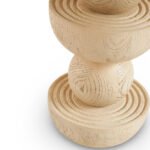 Artura Handcrafted Mango Wood Stacked Pedestal Side Table| Unique Console Design- Wooden Slice - Image 3