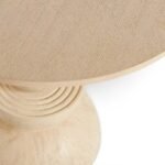 Artura Handcrafted Mango Wood Stacked Pedestal Side Table| Unique Console Design- Wooden Slice - Image 4