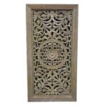 Petria carved vertical wall panel handcrafted from mango wood