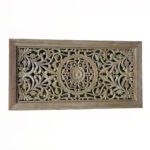Petria carved vertical wall panel handcrafted from mango wood