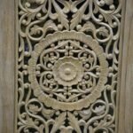 Petria carved vertical wall panel handcrafted from mango wood