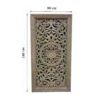 Petria carved vertical wall panel handcrafted from mango wood