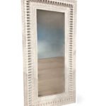 Serenova: Handcarved Sheesham Wood Mirror-Wooden Slice - Image 2