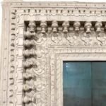 Serenova: Handcarved Sheesham Wood Mirror-Wooden Slice - Image 3