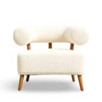 Sloucher Handcrafted Sheesham Wood Cane Bar Chair | Mid-Century Modern Stool - Image 3