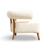 Sloucher Handcrafted Sheesham Wood Cane Bar Chair | Mid-Century Modern Stool - Image 5